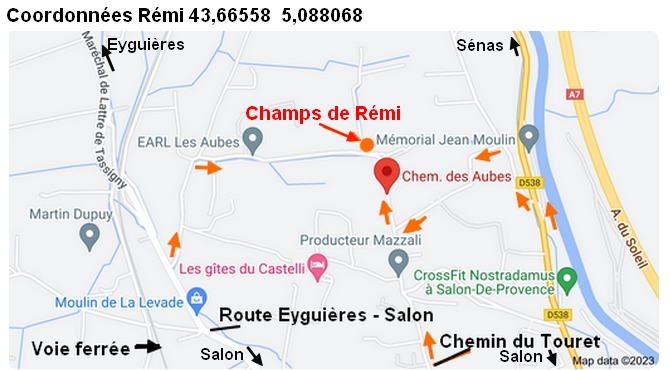 Accs champs Rmi Chemin des Aubes